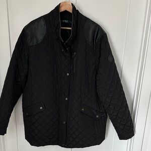 Ralph Lauren Black Quilted Utility Jacket